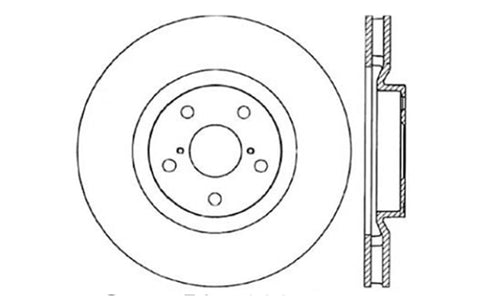 StopTech 93-98 Toyota Supra Turbo Drilled Right Front Rotor