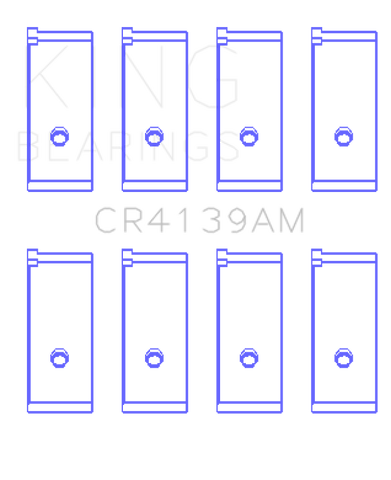 King Honda 91CI/1.5L D15A2/D15A3/D15B1/D15B2/D15B7/D15B8/D15Z1 Rod Bearing Set - Size STD