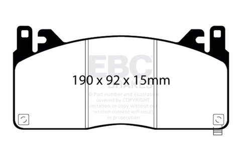 EBC 2015+ Ford Mustang GT350 Bluestuff Front Brake Pads