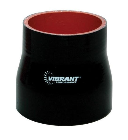 Vibrant 4 Ply Aramid Reducer Coupling 1.5in Inlet x 1in Outlet x 3in Length - Black