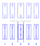 King Engine Bearings Ford Fiesta 1.25i (ZETEC) Crankshaft Main Bearing Set