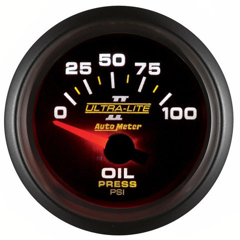 Autometer Ultra-Lite II 52mm 0-100 PSI Electrical Oil Pressure Gauge