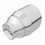 MagnaFlow Tip Stainless Double Wall Round Single Outlet Polished 4.5in DIA 2.5in Inlet 5.75in Length