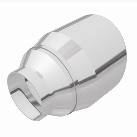 MagnaFlow Tip Stainless Double Wall Round Single Outlet Polished 4.5in DIA 2.5in Inlet 5.75in Length