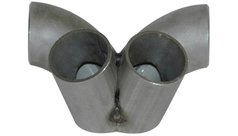 Vibrant 4 into 1 SS Turbo Manifold Merge Collector for T4 Divided Flange (48mm Pipe OD 4.5in tall)