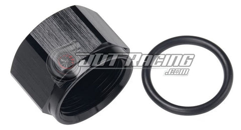 JDT Racing AN4 4AN Flare Cap with Internal O-Ring ORB Black Aluminum High Quality (Qty 4)
