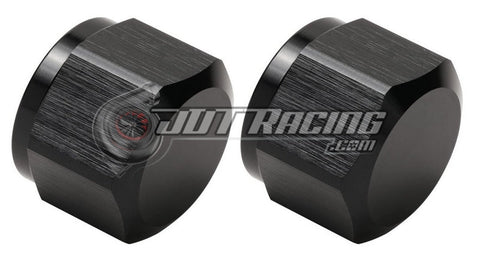 JDT Racing AN8 8AN Flare Cap with Internal O-Ring ORB Black Aluminum High Quality (Qty 2)