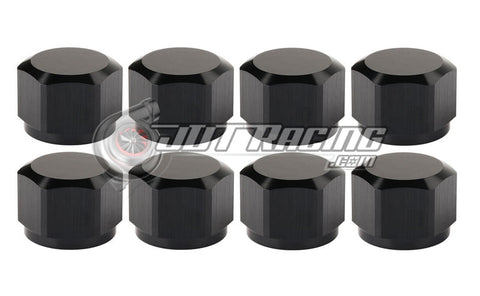 JDT Racing AN10 10AN Flare Cap with Internal O-Ring ORB Black Aluminum High Quality (Qty 8)