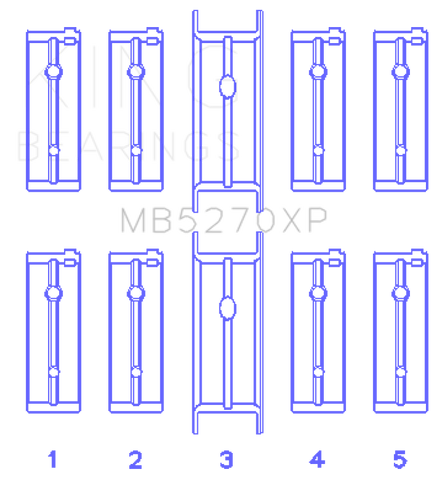 King Engine Bearings 03-05 Dodge Neon SRT4 2.4L Performance Main Bearing Set - Size STD