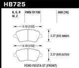 Hawk 2014 Ford Fiesta ST DTC-30 Front Brake Pads