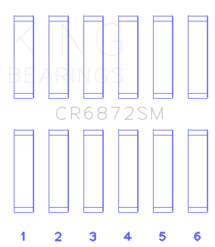 King Engine Bearings Toyota 1GR-FE Connecting Rod Bearing Set - Size +.25mm