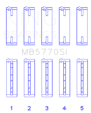 King Engine Bearings Nissan/Infiniti VK45 - VK50 - VK56 Main Bearing Set - Size STD