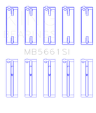 King Engine Bearings Volkswagen AMB/BYK/BBX Silicon Bi-Metal Aluminum Main Bearing Set - Size STD