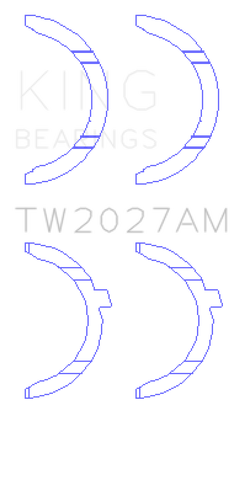 King Engine Bearings AUDI AAH, BUG, CCWA,CTBA Thrust Washer Set