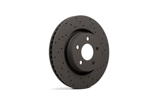 Hawk Talon 2010 Mitsubishi Lancer Evolution GSR AWD Drilled and Slotted Rear Brake Rotor Set