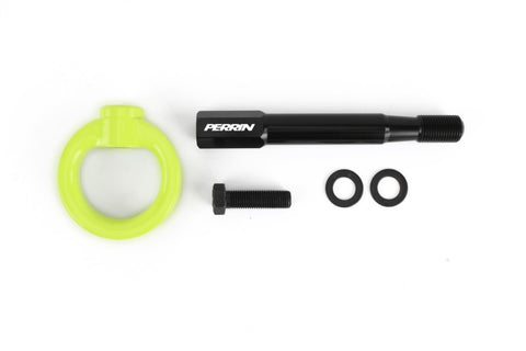 PERRIN 18-21 Subaru WRX & STI / 13-25 BRZ / 17-20 Toyota 86 Tow Hook Kit (Front) - Neon Yellow