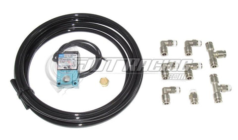 3 Port MAC Valve & Nickel Plated Push Lock Fitting Kit for Boosted Turbo vehicle