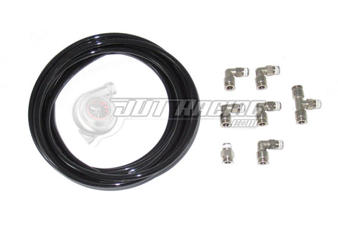 Nickel Plated PUSH LOCK Black Vacuum Fitting Kit for Turbo, Wastegate & Solenoid
