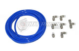 Nickel Plated PUSH LOCK Blue Vacuum Fitting Kit for Turbo, Wastegate & Solenoid