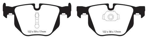 EBC 10-14 BMW X5 3.0 Turbo (35) Yellowstuff Rear Brake Pads