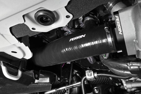 PERRIN 22-24 Subaru WRX / 20-25 LGT & OBXT Turbo Inlet Hose w/Turbo Adapter Flange (Long) - Black