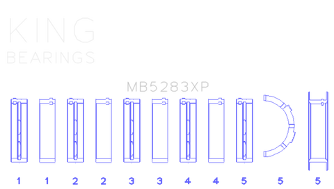 King Engine Bearings Performance Main Race Bearing Set - Size STD