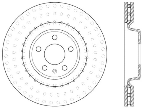 StopTech Power Slot 12 Audi A6 Quattro/11-12 A7 Quattro / 07/11-13 S4 Front Right Slotted Rotor