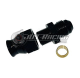 JDT Racing 5/16" Tube Hardline to -6AN AN6 Male Adapter with Brass Ferrule Aluminum Black