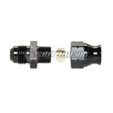 JDT Racing 5/16" Tube Hardline to -6AN AN6 Male Adapter with Brass Ferrule Aluminum Black