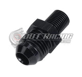 JDT Racing 6AN Male to M10 x 1.0 Male Metric Thread Adapter AN Fitting Black