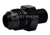 JDT Racing 6AN Male to M10 x 1.0 Male Metric Thread Adapter AN Fitting Black