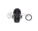 ORB-6 O-ring Boss AN6 6AN to AN8 8AN Male Adapter Fitting Black CNC Aluminum