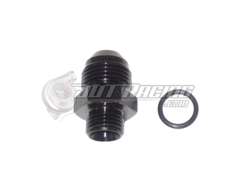 ORB-6 O-ring Boss AN6 6AN to AN8 8AN Male Adapter Fitting Black CNC Aluminum