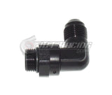 -8AN Flare To -8 ORB Male 90° Degree AN Flare Aluminum Swivel Fitting Black