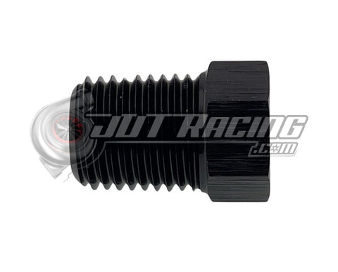 JDT Racing 1/4" NPT Male to 1/8" NPT Female Reducer AN Fitting Adapter Black (4 Pack)