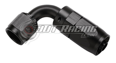 -4AN AN4 90 Degree Swivel Hose End Fitting Black for CPE Braided Hose (3 Pack)