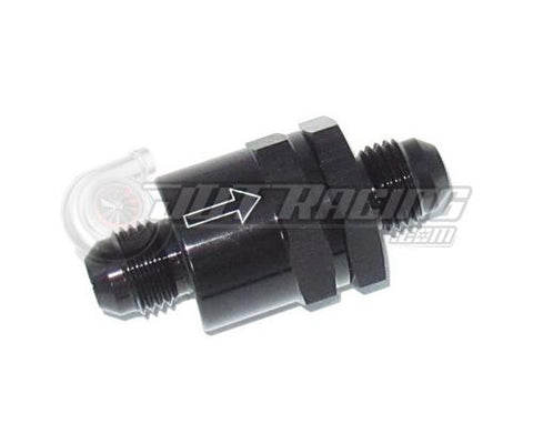 AN6 6AN Male One Way Check Valve for E85 Gasoline Black Anodized CNC Aluminum