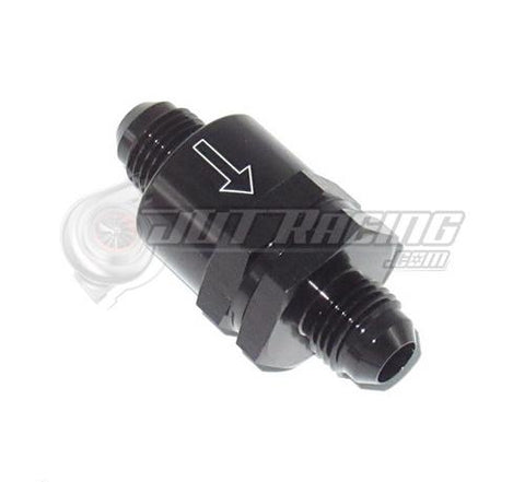 AN6 6AN Male One Way Check Valve for E85 Gasoline Black Anodized CNC Aluminum