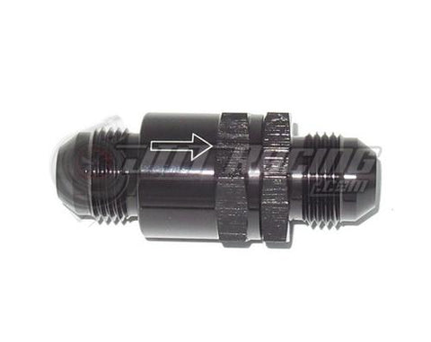 AN8 8AN Male One Way Check Valve for E85 Gasoline Black Anodized CNC Aluminum