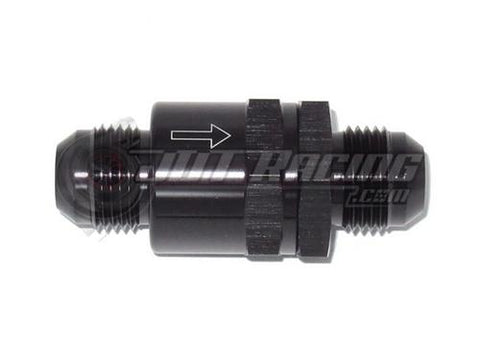 AN10 10AN Male One Way Check Valve for E85 Gasoline Black Anodized CNC Aluminum