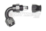 AN6 6AN 120 Degree PTFE Teflon Swivel Hose End Fitting Adapter Black E85 QUALITY