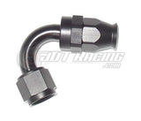 AN8 8AN 120 Degree PTFE Teflon Swivel Hose End Fitting Adapter Black E85 QUALITY