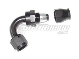 AN8 8AN 120 Degree PTFE Teflon Swivel Hose End Fitting Adapter Black E85 QUALITY
