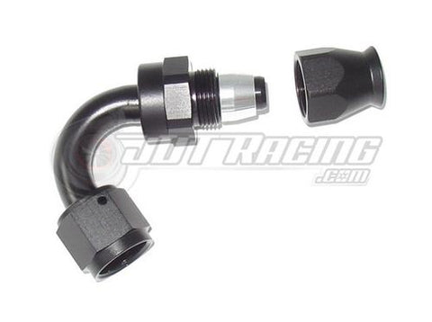 AN8 8AN 120 Degree PTFE Teflon Swivel Hose End Fitting Adapter Black E85 QUALITY