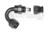 AN6 6AN 150 Degree PTFE Teflon Swivel Hose End Fitting Adapter Black E85 QUALITY