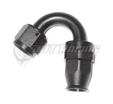 AN8 8AN 150 Degree PTFE Teflon Swivel Hose End Fitting Adapter Black E85 QUALITY