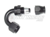 AN8 8AN 150 Degree PTFE Teflon Swivel Hose End Fitting Adapter Black E85 QUALITY
