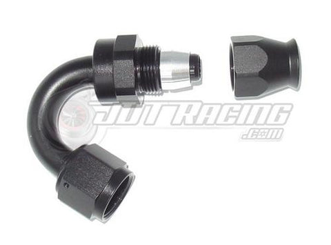 AN8 8AN 150 Degree PTFE Teflon Swivel Hose End Fitting Adapter Black E85 QUALITY