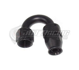 AN8 8AN 180 Degree PTFE Teflon Swivel Hose End Fitting Adapter Black E85 QUALITY