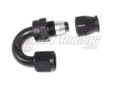 AN8 8AN 180 Degree PTFE Teflon Swivel Hose End Fitting Adapter Black E85 QUALITY